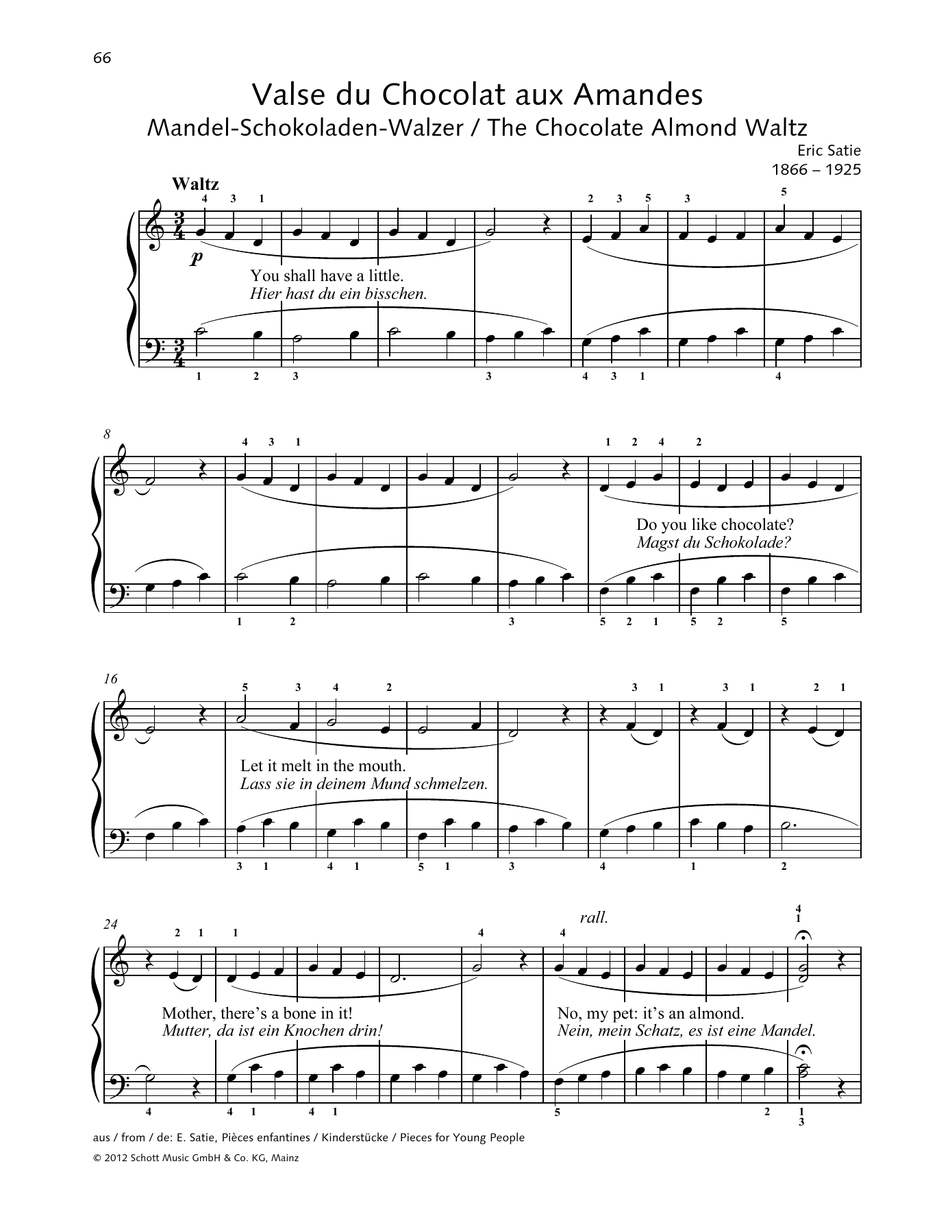 Product gallery: Page 1 of 1 The Chocolate Almond Waltz, Erik Satie