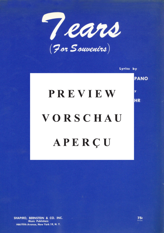 Produktgalerie: Seite 2 von 8 Tears (For Souvenirs) , Vallee, Rudy, (Klavier und Gesang)