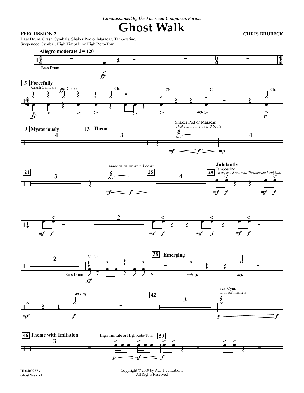 Produktgalerie: Seite 1 von 1 Ghost Walk - Percussion 2, Chris Brubeck, Ensemble