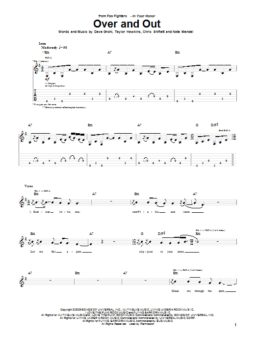 Produktgalerie: Seite 1 von 1 Over And Out, Foo Fighters, Gitarre