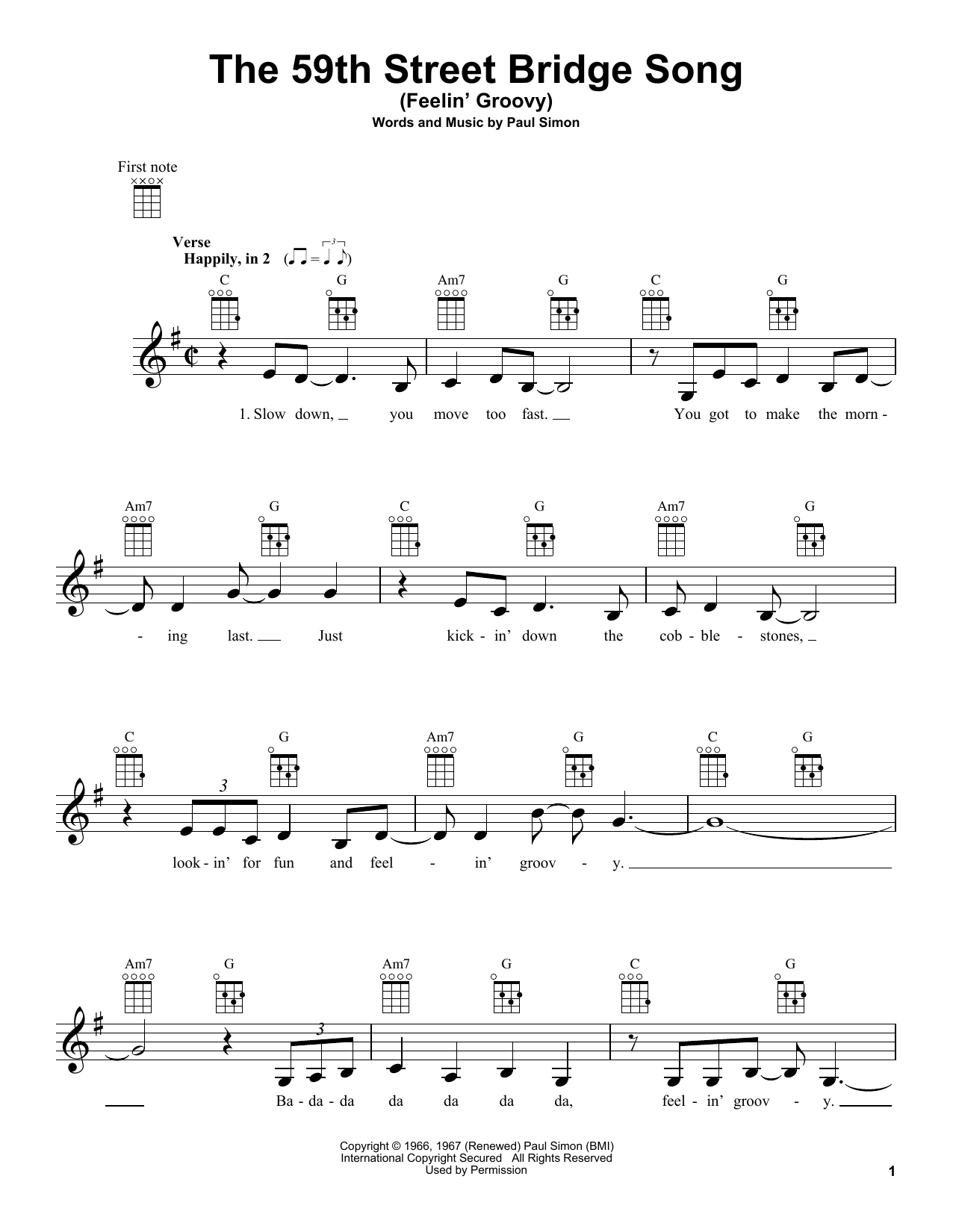 Product gallery: Page 1 of 1 The 59th Street Bridge Song (Feelin' Groovy), Simon & Garfunkel