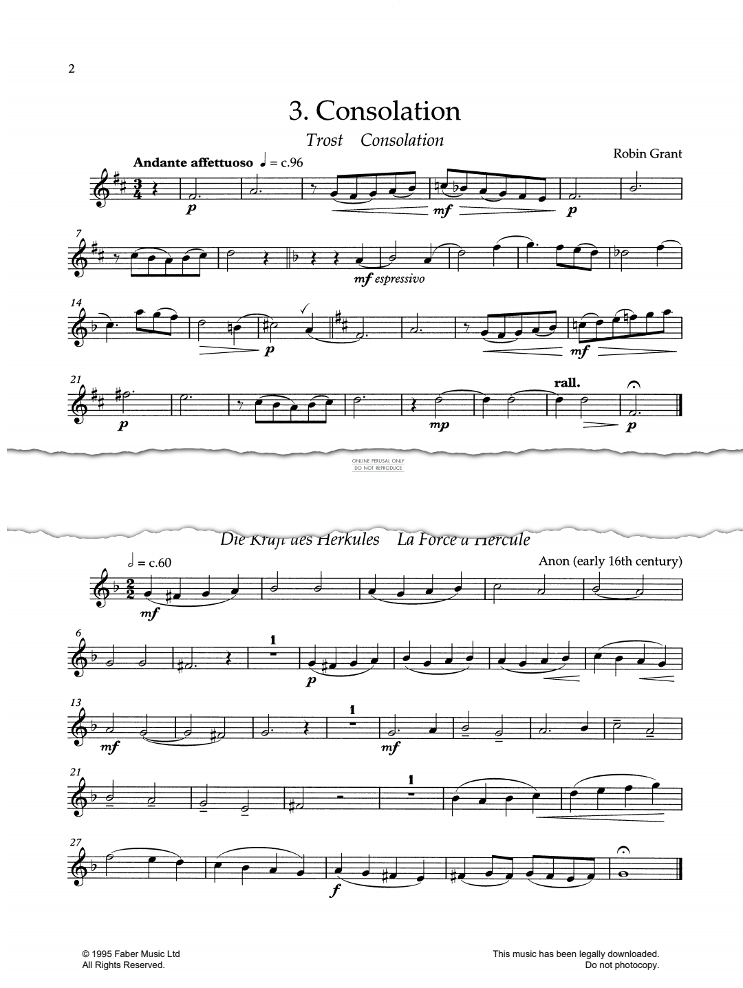 Produktgalerie: Seite 1 von 1 Consolation, Robin Grant, Klavier, Oboe