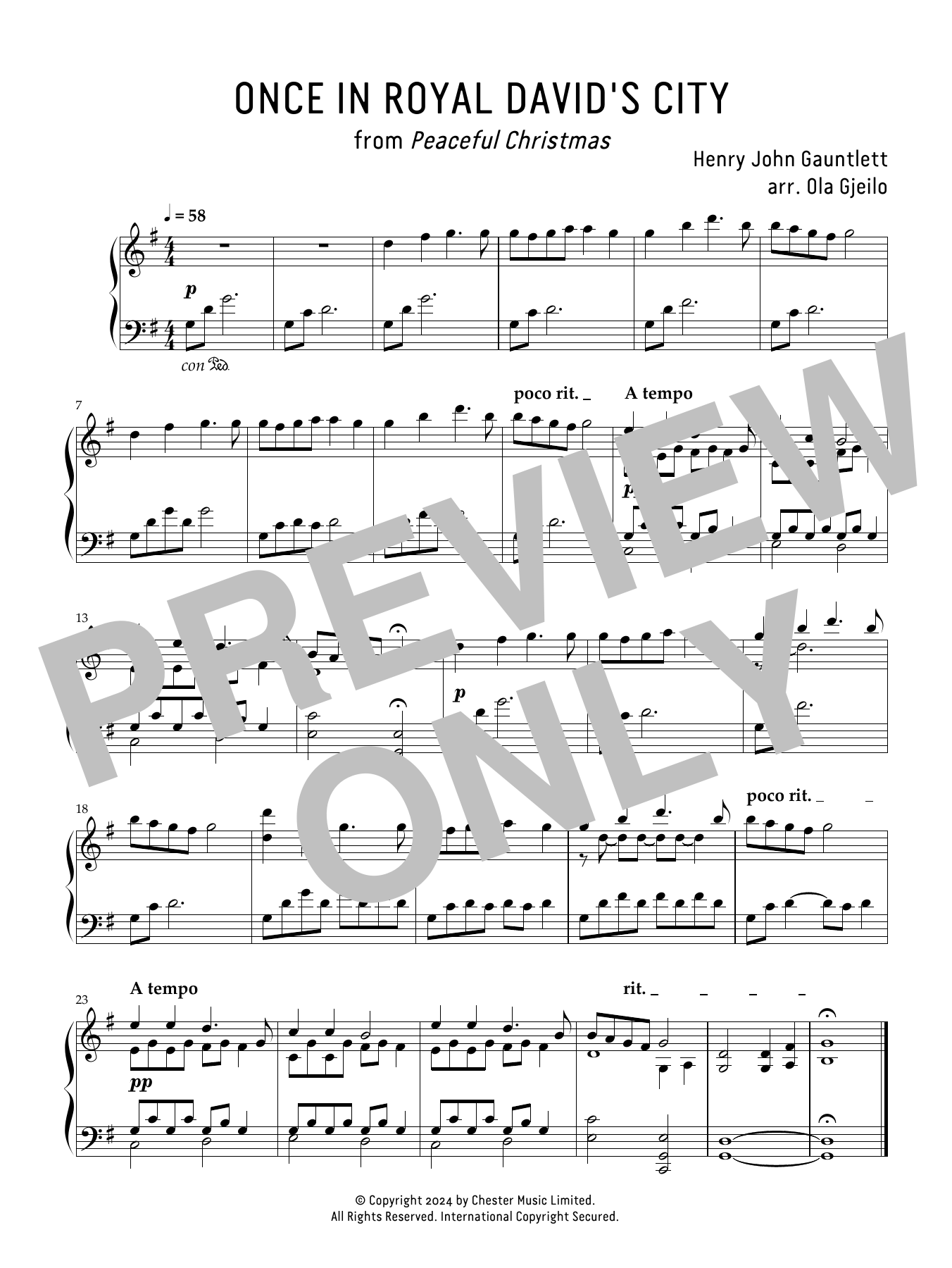 Produktgalerie: Seite 1 von 1 Once In Royal David's City, Ola Gjeilo, Klavier