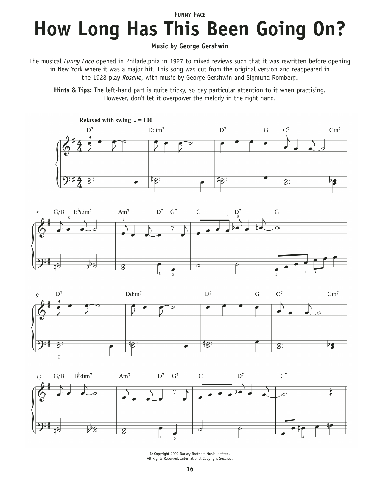 Produktgalerie: Seite 1 von 1 How Long Has This Been Going On? (from Funny Face), George Gershwin, Klavier