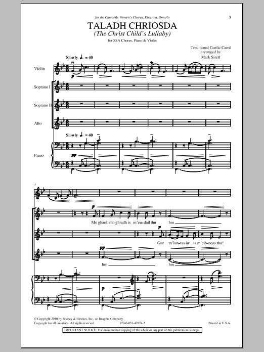 Produktgalerie: Seite 1 von 1 Taladh Chriosda, Mark Sirett, Chor