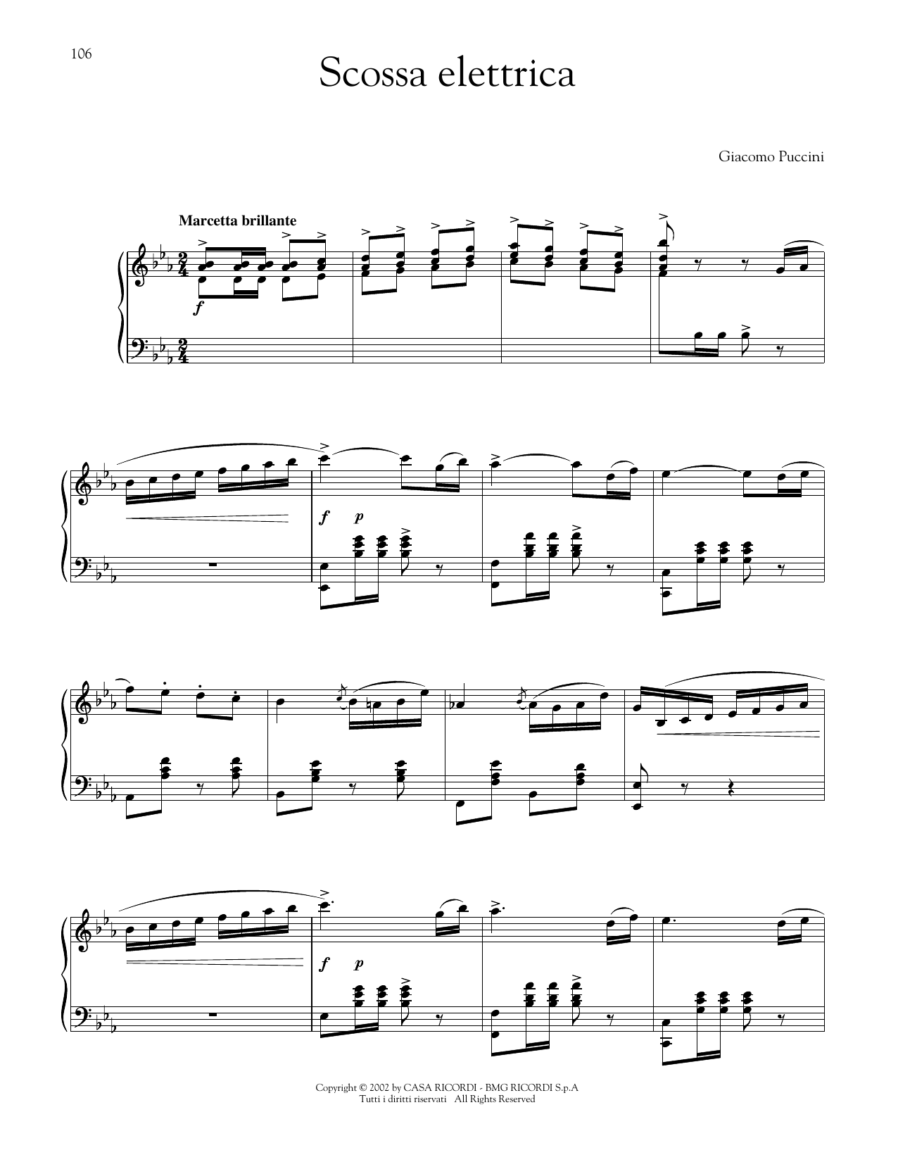 Product gallery: Page 1 of 1 Scossa elettrica (Electric Shock), Giacomo Puccini