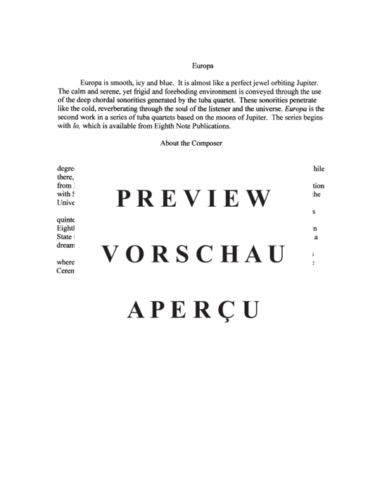 Product gallery: Page 3 of 9 Europa , , (Tuba Quartett EETT)