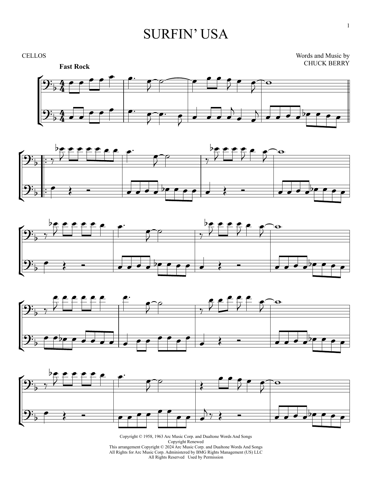 Produktgalerie: Seite 1 von 1 Surfin' U.S.A., The Beach Boys, Violoncello