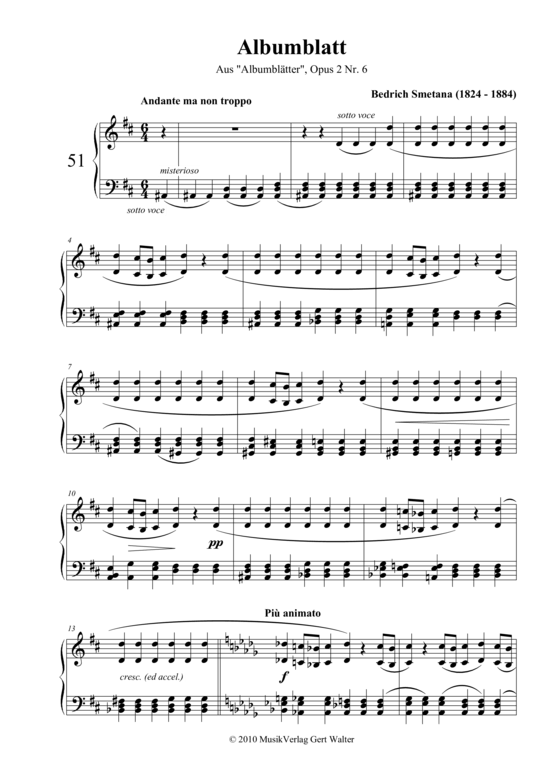 Produktbild zu: Albumblatt Bedrich Smetana