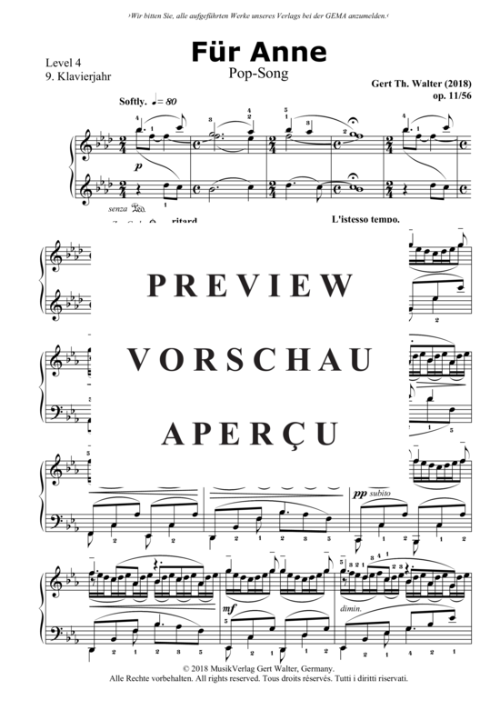 Produktgalerie: Seite 2 von 3 Für Anne , , Klavier Solo
