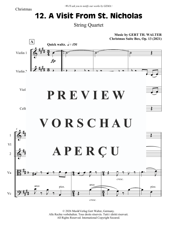 Produktgalerie: Seite 2 von 10 A Visit From St. Nicholas, , Streicher Quartett