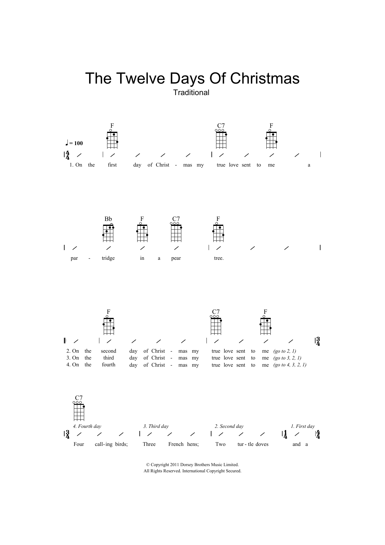 Product gallery: Page 1 of 1 The Twelve Days Of Christmas, Traditional