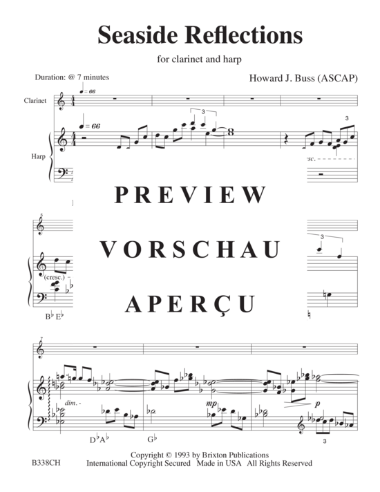 Produktgalerie: Seite 4 von 16 Seaside Reflections , , (Klarinette und Harfe)