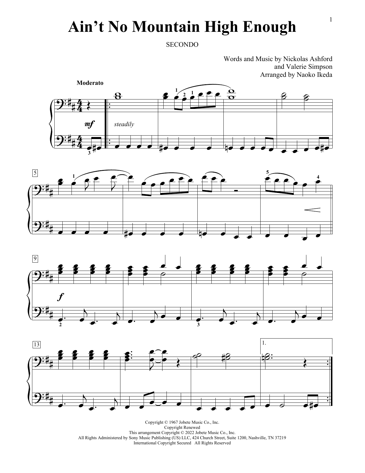 Product picture to: Ain't No Mountain High Enough (arr. Naoko Ikeda)