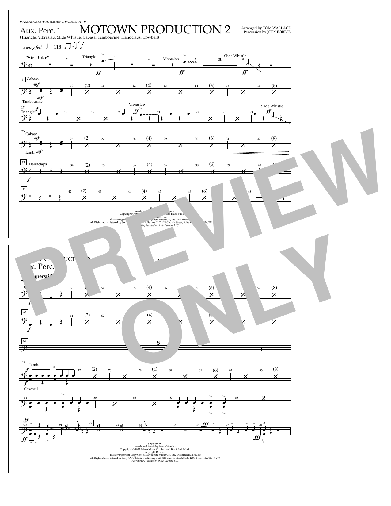 Produktbild zu: Motown Production 2 (arr. Tom Wallace) - Aux. Perc. 1