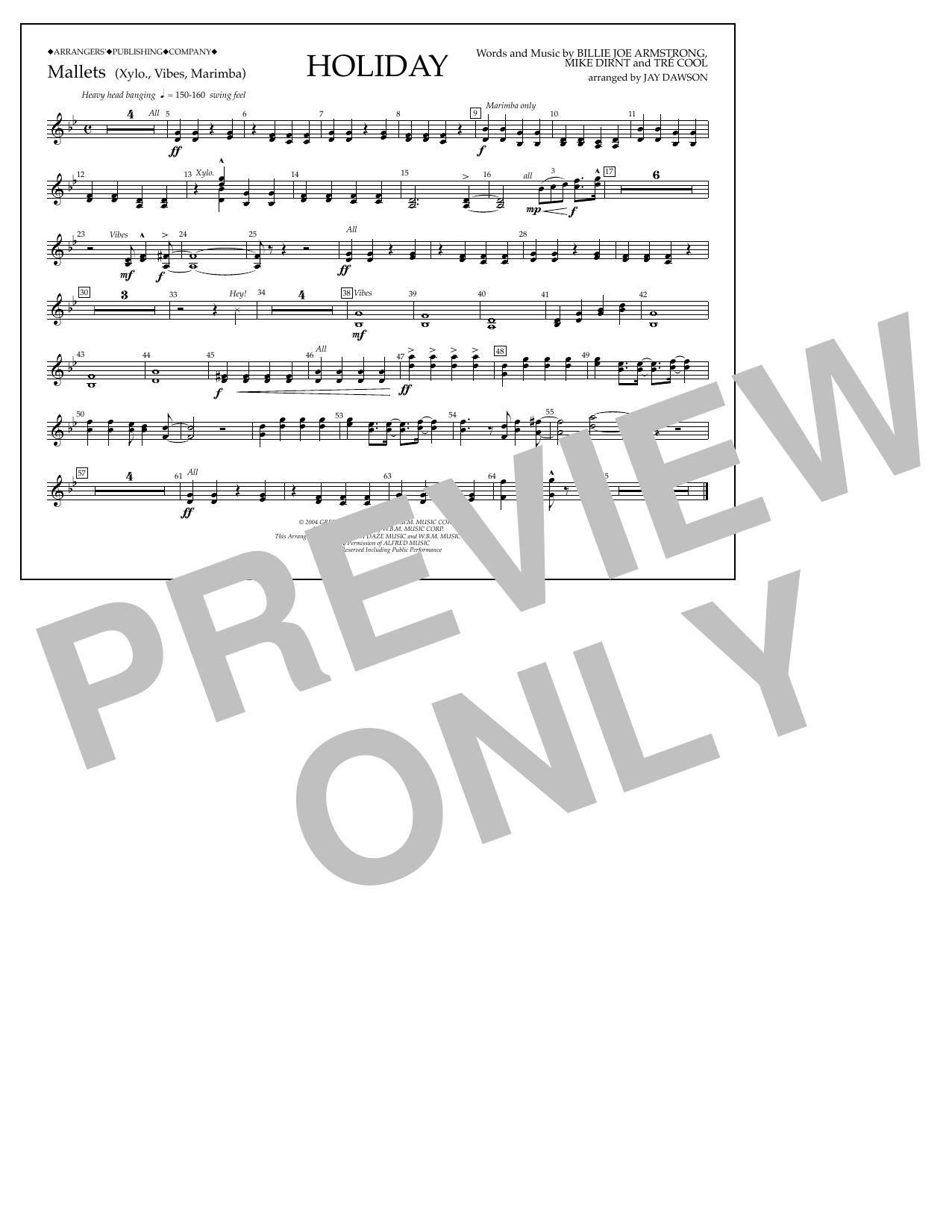 Produktgalerie: Seite 1 von 1 Holiday - Mallet Percussion, Jay Dawson, Ensemble