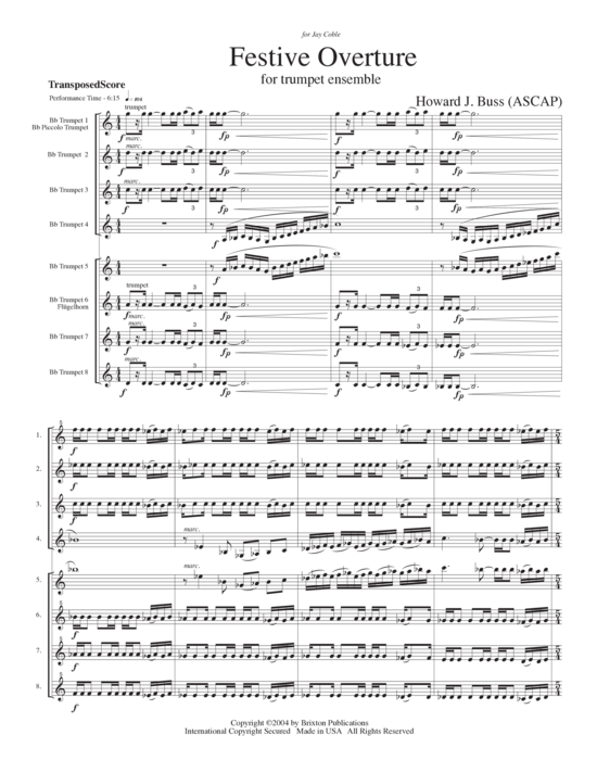 Product picture to: Festive Overture Howard J. Buss