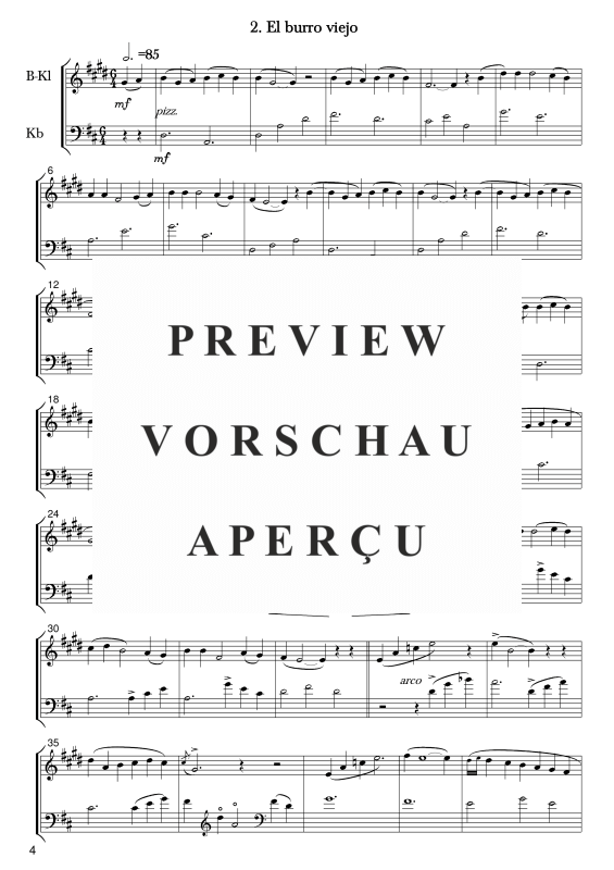 gallery: Duo Suite on Mexican Themes, , Klarinette in B und Kontrabass