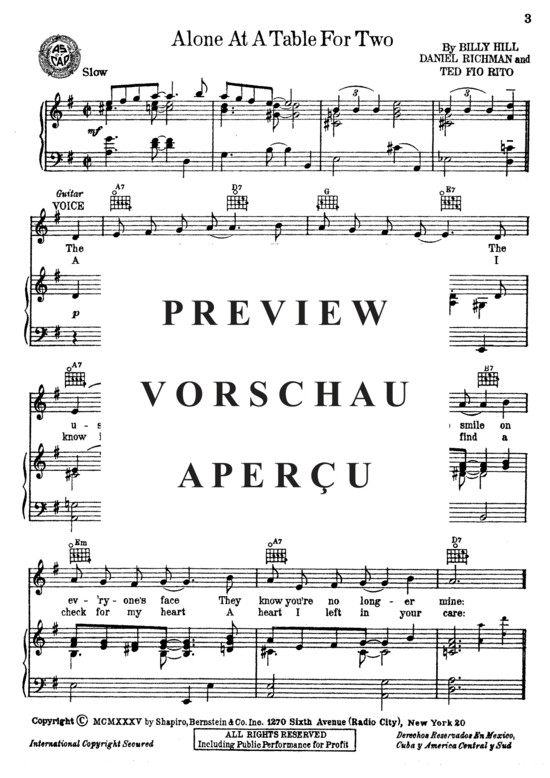 Produktgalerie: Seite 3 von 8 Alone At A Table For Two , Lombardo, Guy, Klavier und Gesang