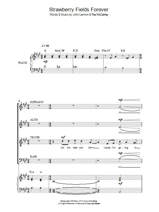 Produktgalerie: Seite 1 von 1 Strawberry Fields Forever (arr. Jeremy Birchall), The Beatles, Chor