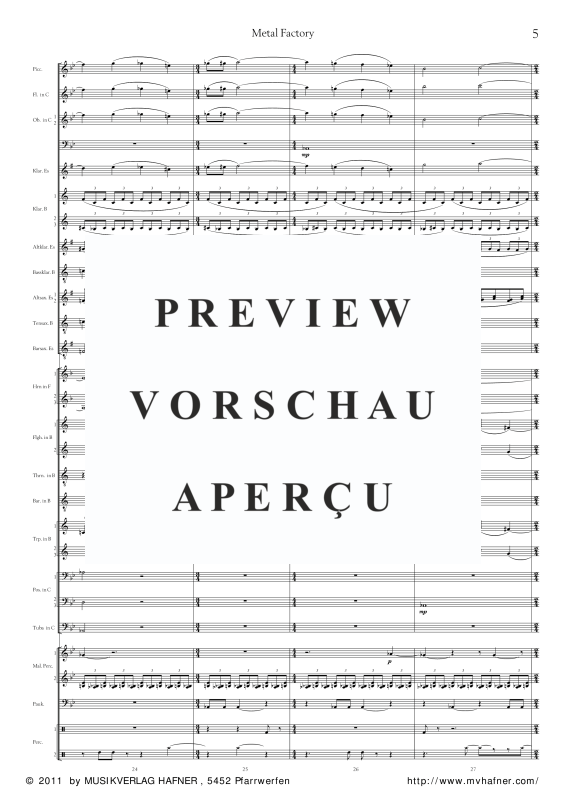 Product gallery: Page 10 of 11 Metal Factory, , (large wind orchestra)