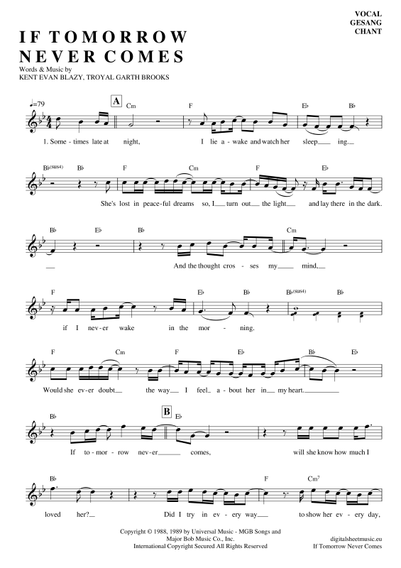 If Tomorrow Never Comes