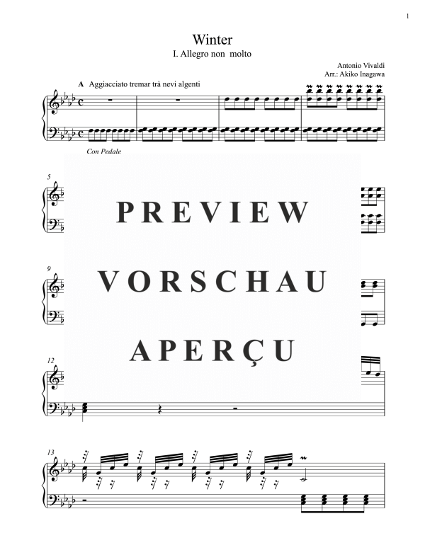 Product gallery: Page 2 of 11 Winter (from: Four Seasons - 3 movements), Inagawa, Akiko, Klavier Solo