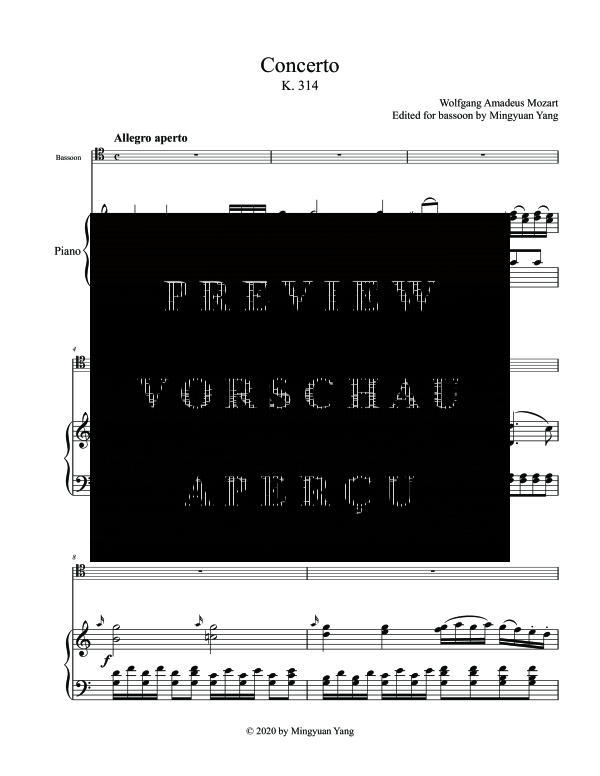 gallery: Concerto in C Major, K. 314, , (Fagott und Klavier)