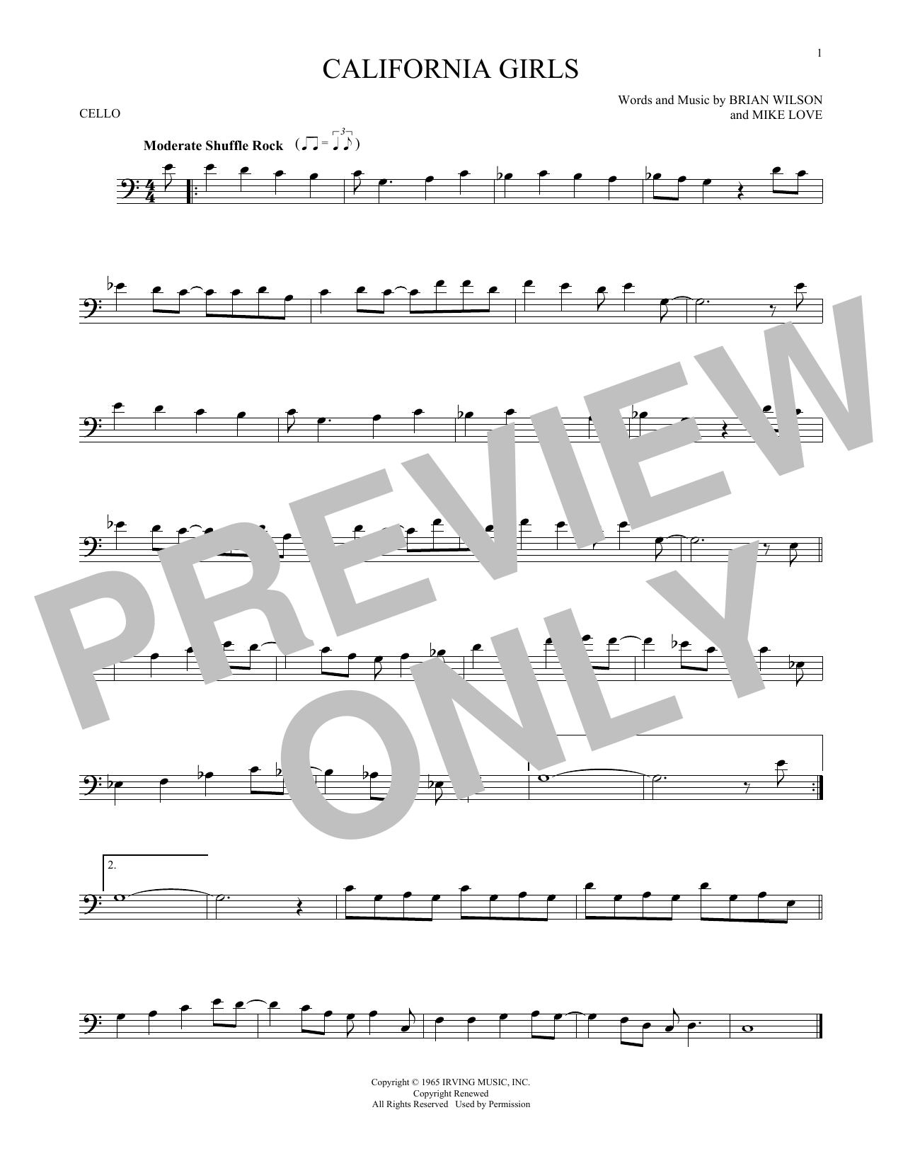 Product picture to:  California Girls - The Beach Boys