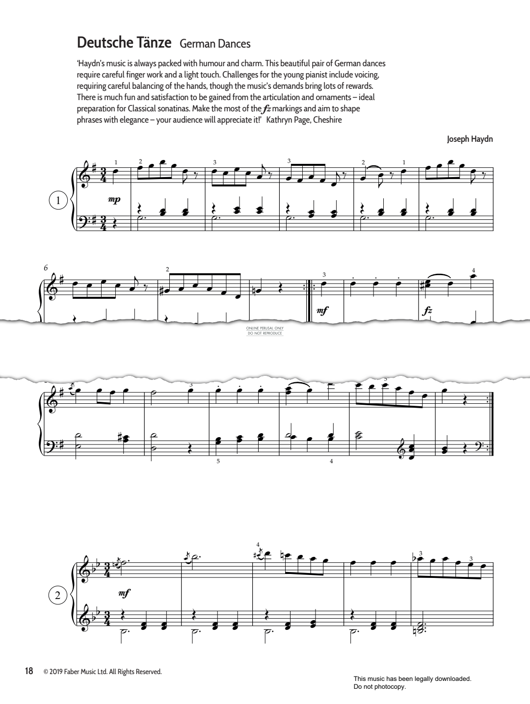 Produktgalerie: Seite 1 von 1 Deutsche Tänze (German Dances), Joseph Haydn, Klavier