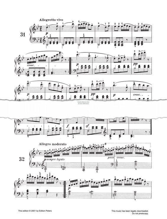 Produktgalerie: Seite 1 von 1 Allegro Moderato Op. 139 No. 32, Carl Czerny, Klavier