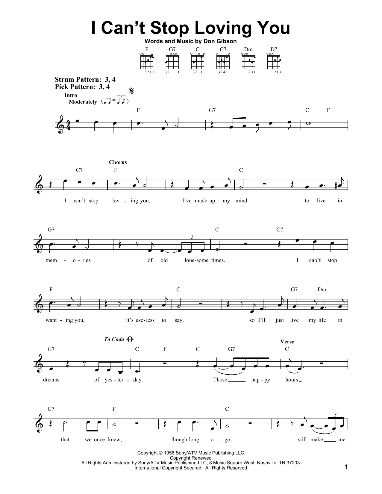 Product gallery: Page 1 of 1 I Can't Stop Loving You, Don Gibson