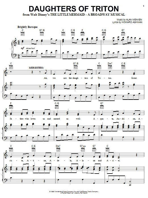 Produktbild zu: Daughters Of Triton (from The Little Mermaid: A Broadway Musical)