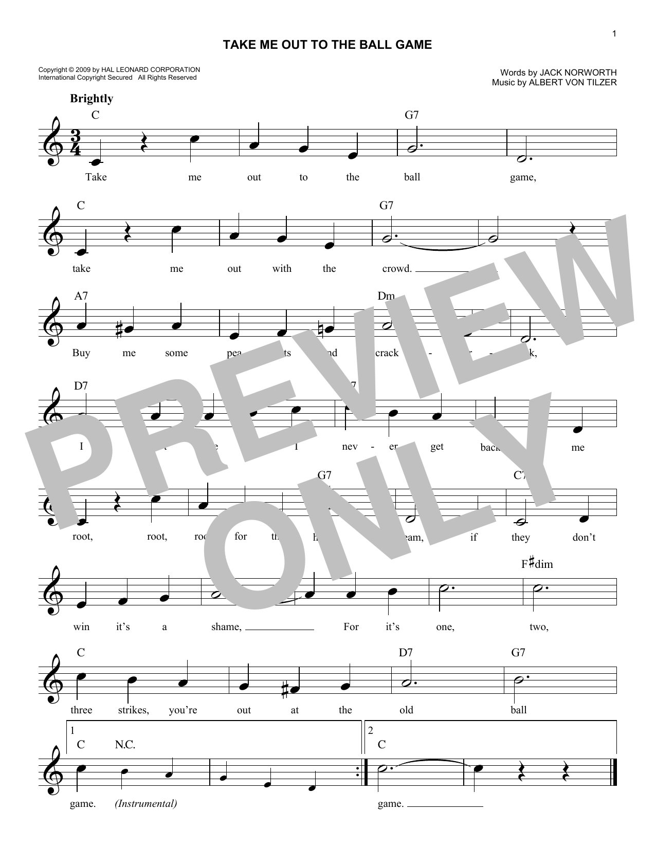Produktbild zu: Take Me Out To The Ball Game