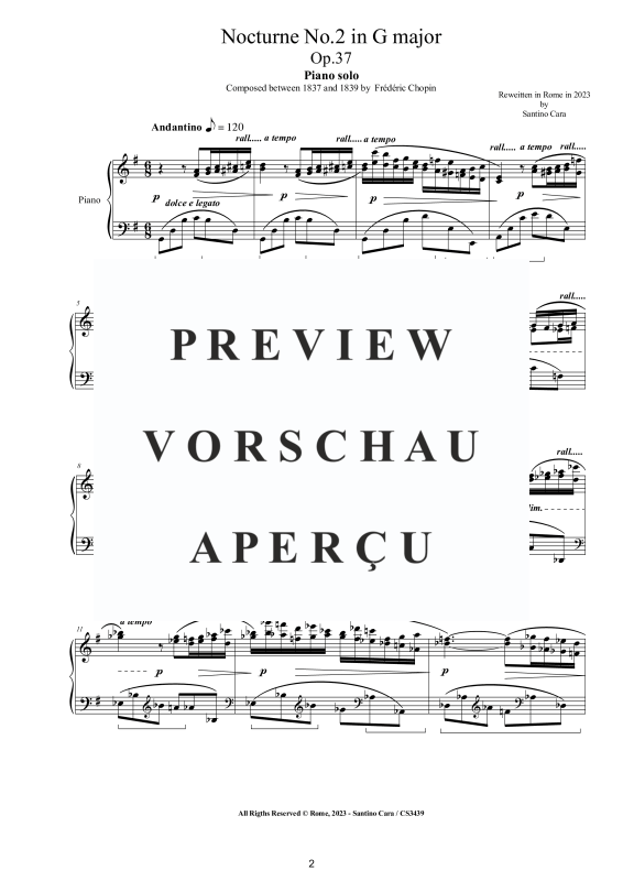 Product gallery: Page 3 of 10 Nocturne No. 2 in G major Op. 37, , Solo Piano