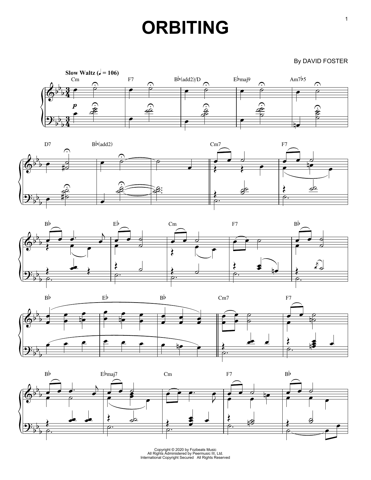 Produktgalerie: Seite 1 von 1 Orbiting, David Foster, Klavier