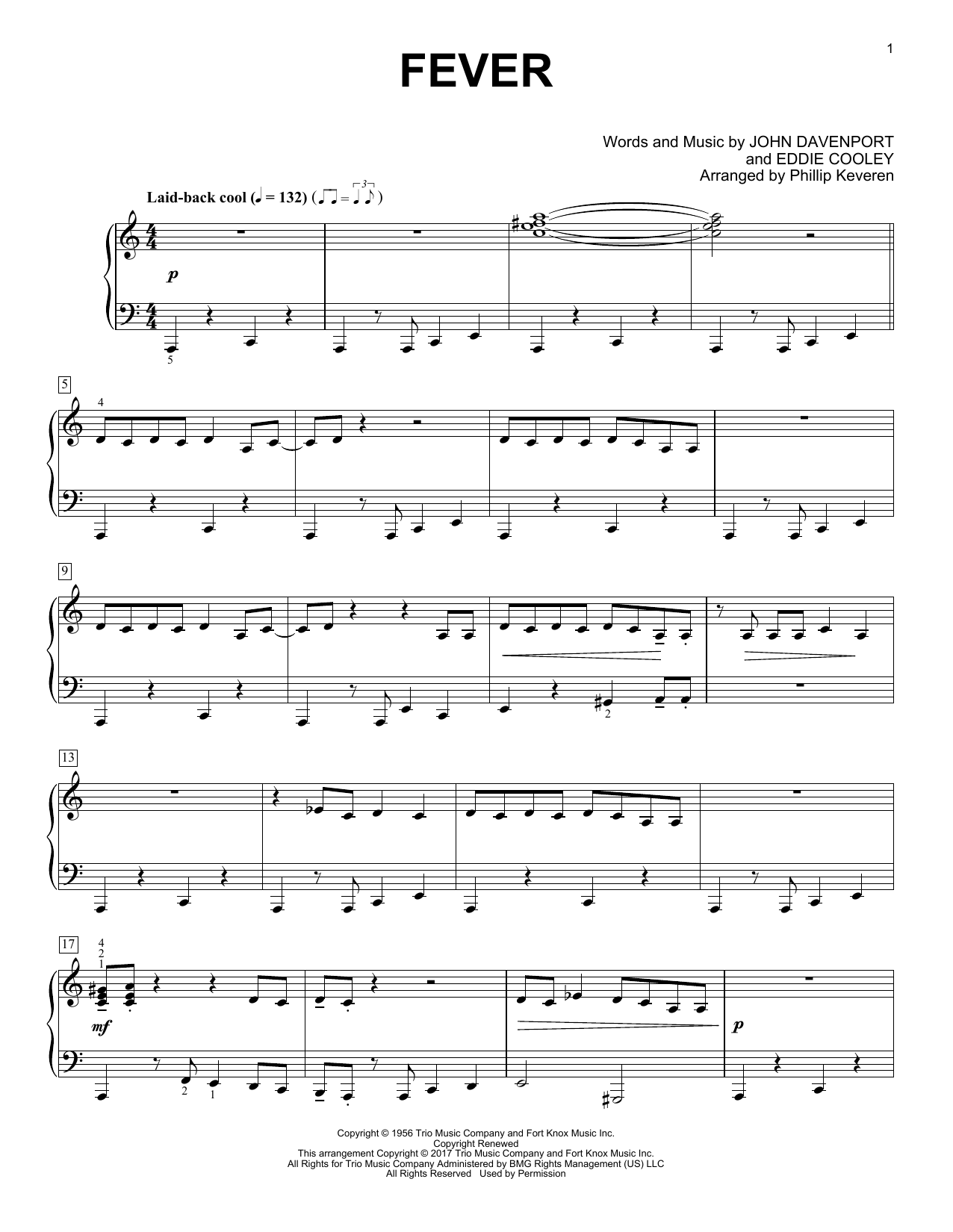 Product gallery: Page 1 of 1 Fever (arr. Phillip Keveren), Peggy Lee