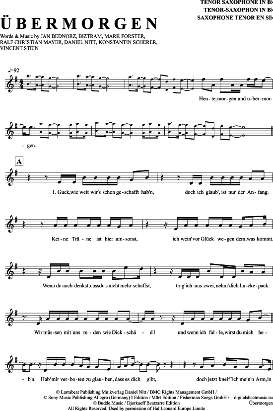 Product picture to: Übermorgen Mark Forster