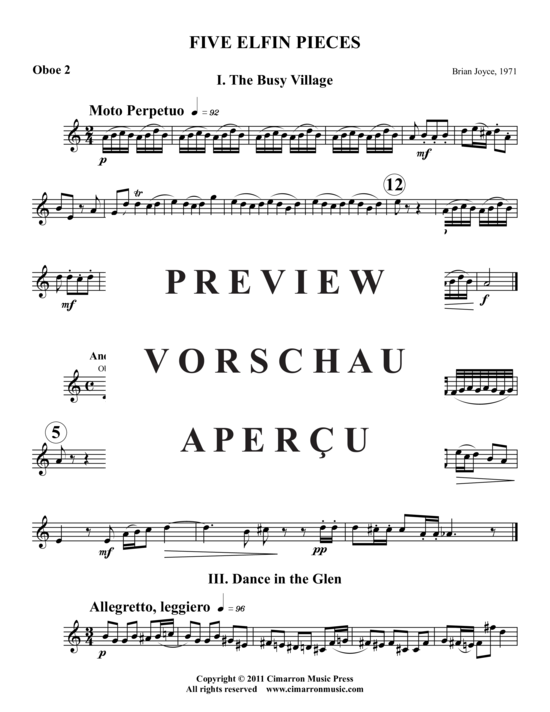 Product gallery: Page 10 of 11 Five Elfin Pieces , , (2x oboe, cor anglais)