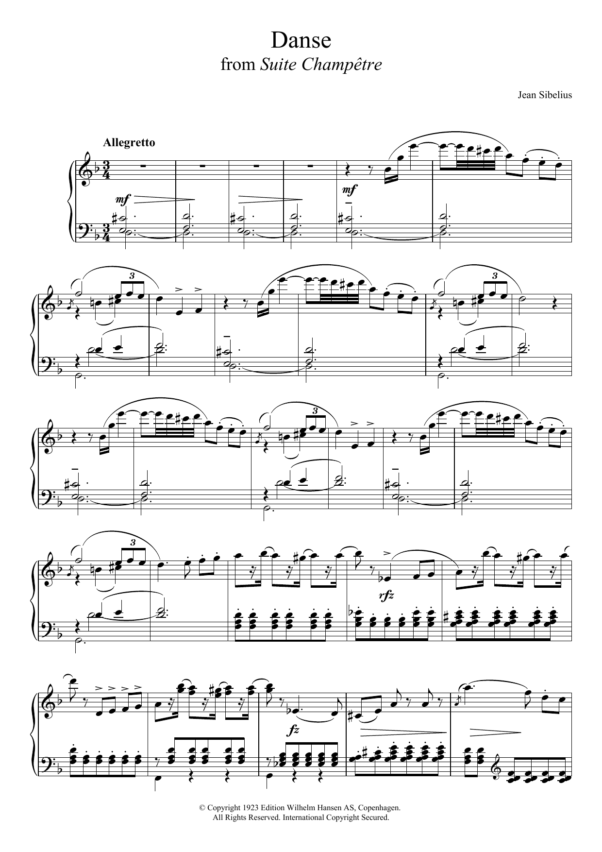Product picture to: Suite Champetre, Op.98B - III. Danse