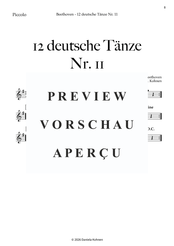 Produktgalerie: Seite 10 von 11 Deutscher Tanz Nr. 11, , Jugendkammerorchester