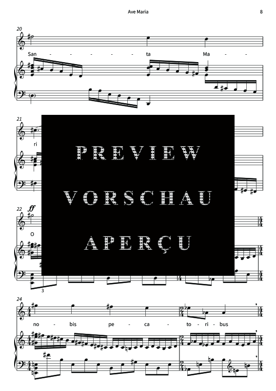 Produktgalerie: Seite 10 von 11 Impressionen nach Ave Maria, , Gesang und Klavier