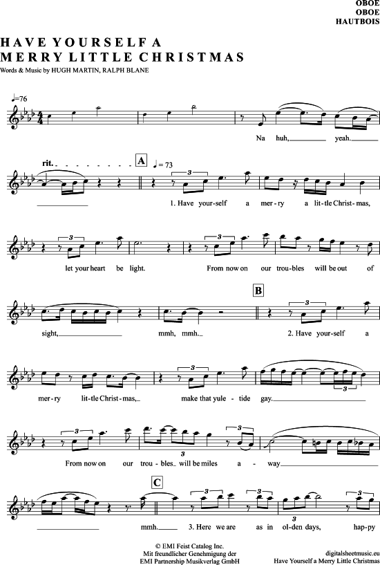 Produktgalerie: Seite 1 von 3 Have Yourself A Merry Little Christmas , Connor, Sarah, (Oboe)