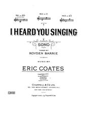 cover: I Heard You Singing, Eric Coates, Gesang, Klavier
