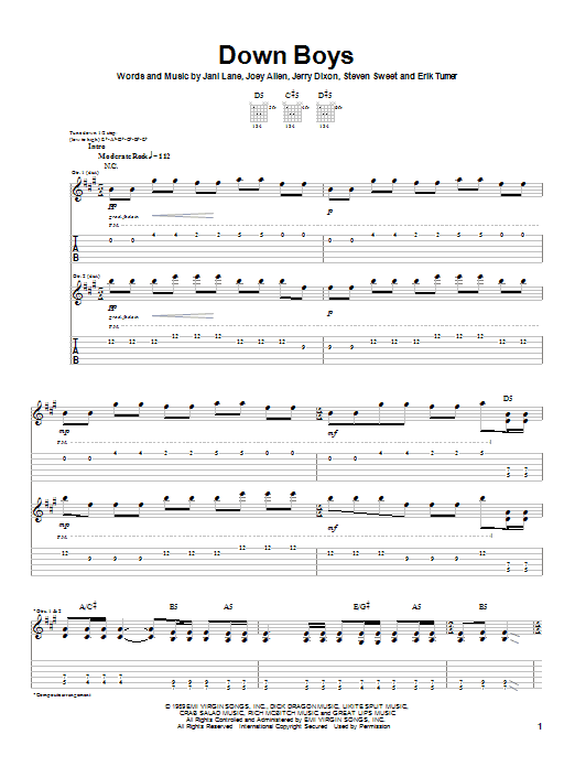 Produktgalerie: Seite 1 von 1 Down Boys, Warrant, Gitarre