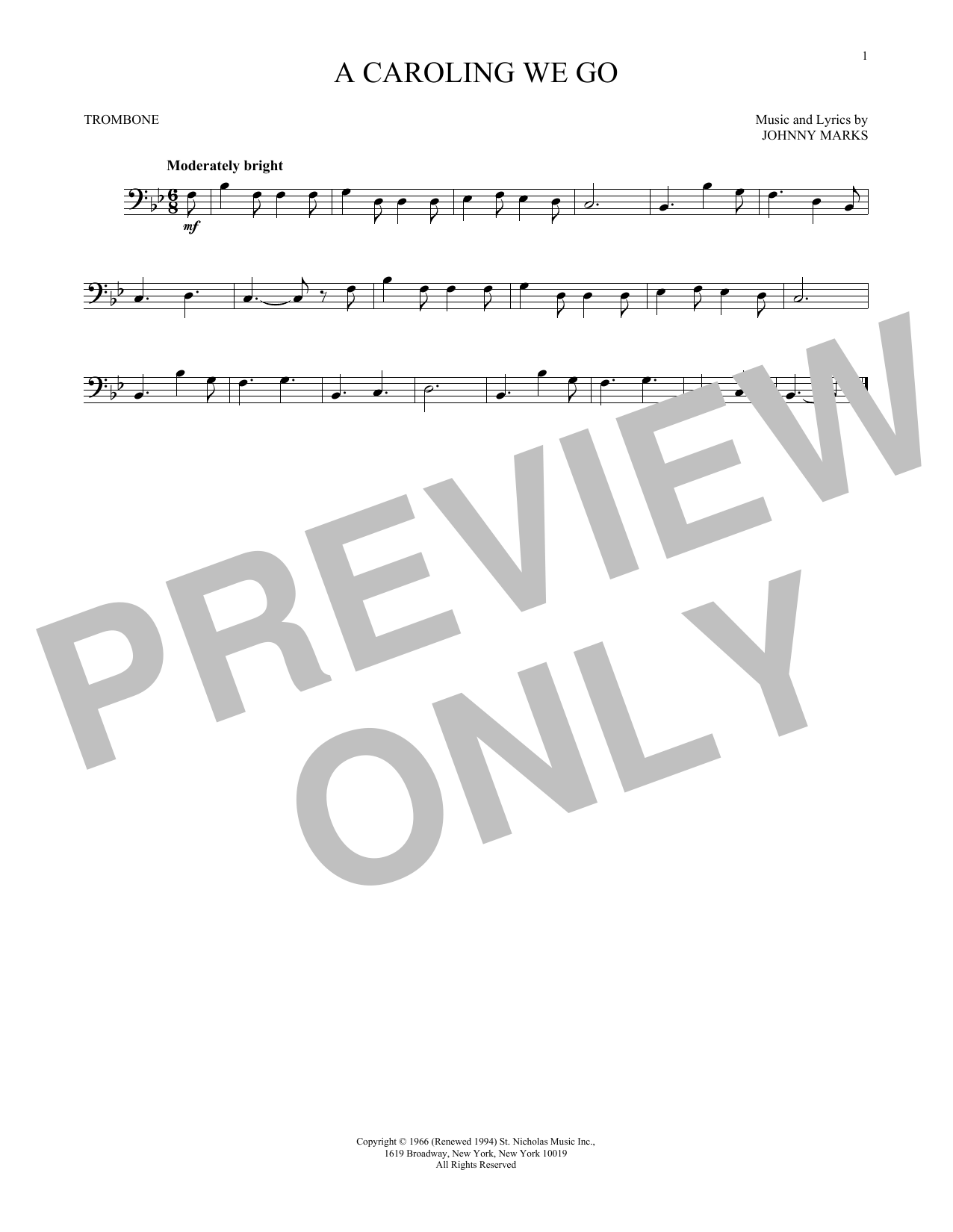 Product gallery: Page 1 of 1 A Caroling We Go, Johnny Marks