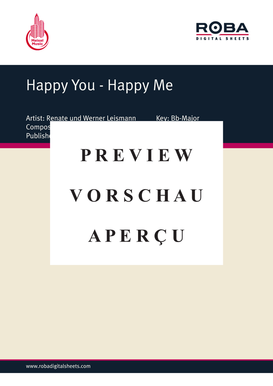 Produktgalerie: Seite 2 von 4 Happy You - Happy Me, Leismann Werner, 	Renate u., Klavier und Gesang