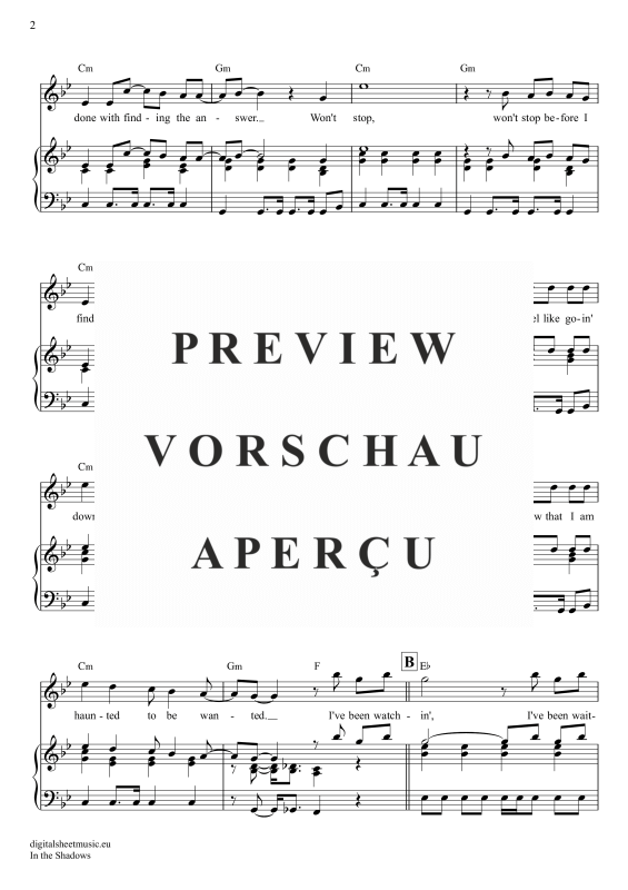 gallery: In The Shadows, Rasmus, Klavier, Gesang & Akkorde