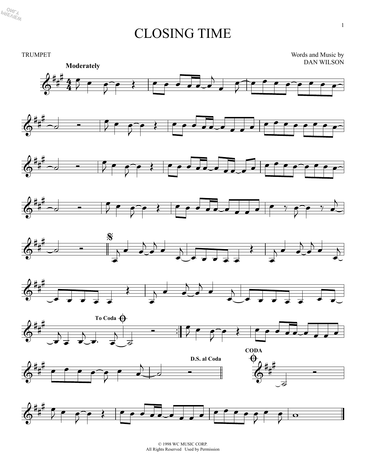 Produktgalerie: Seite 1 von 1 Closing Time, Semisonic, Trompete