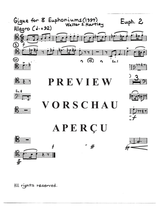 Produktgalerie: Seite 14 von 21 Intrada and Gigue , , (Euphonium Ensemble 8 Euphoniums)